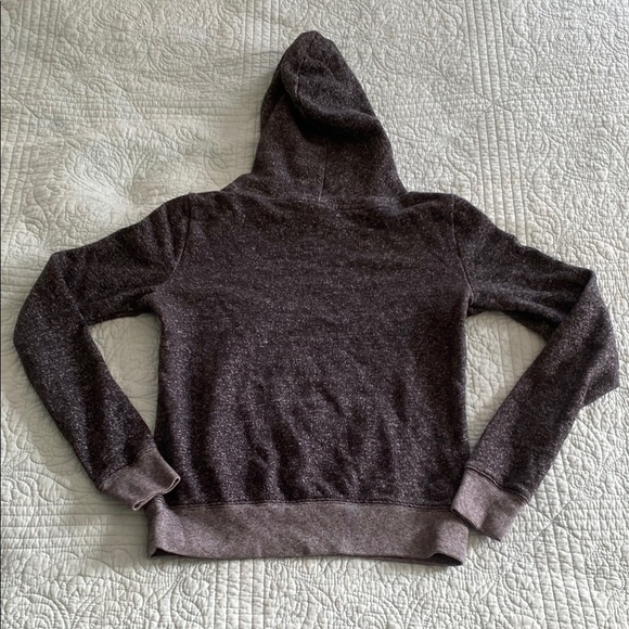 PINK Victoria's Secret Black and Gray Pullover Hoodie with Heart Detail - Picture 3 of 3